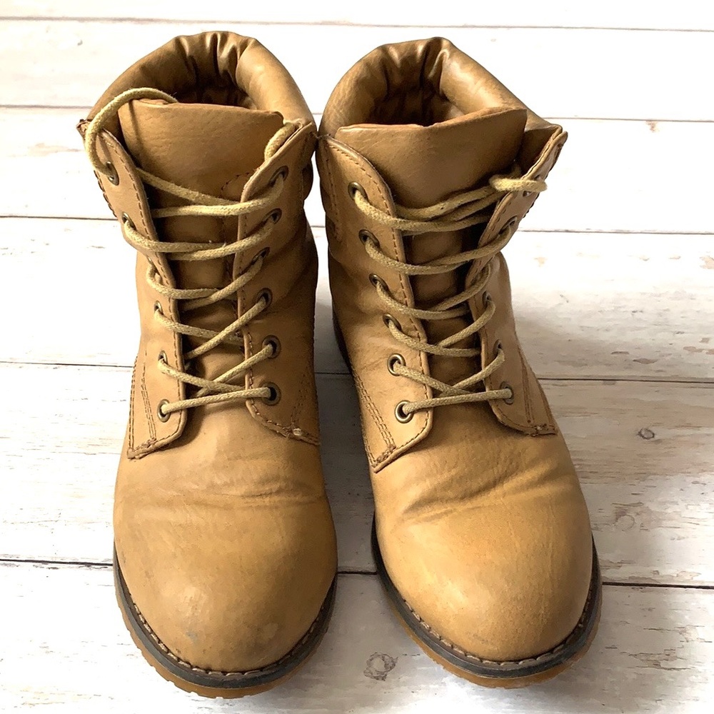Timberland Style Ankle Lace Up Boots Womens 6 Cathy Jean Shoes